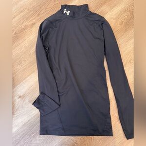 Under armour black mock neck compression cold gear size M